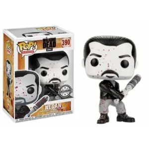 THE WALKING DEAD FIG 9CM POP NEGAN BLANCO Y NEGRO MANCHADO DE SANGRE       