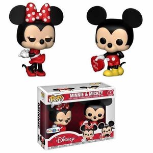 DISNEY PACK 2 FIGURAS 10 CM MICKEY & MINNIE SAN VALENTIN VINYL POP!        