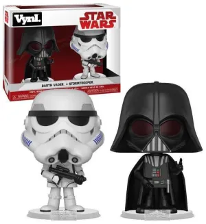 STAR WARS PACK 2 FIGURAS 10 CM DARTH VADER & STORMTROOPER VYNL!            