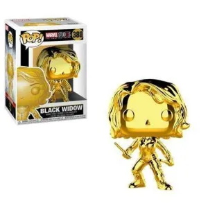 MARVEL STUDIOS FIGURA 9 CM BLACK WIDOW (CHROME) POP! FUNKO 380             