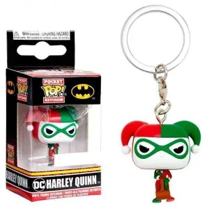HARLEY QUINN LLAVERO POCKET POP FIG 4CM HARLEY HOLIDAY (EXCLUSIVO)         