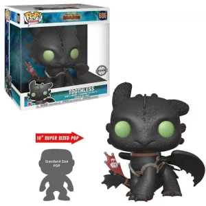 COMO ENTRENAR A TU DRAGON 3 FIG 25CM POP SUPER SIZED TOOTHLESS             