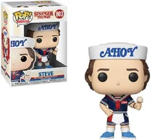 STRANGER THINGS TEMP 3 FIG 9CM POP STEVE CON SOMBRERO Y HELADO             