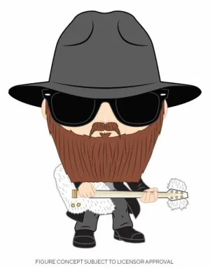 ZZ TOP FIG 9CM POP BILLY GIBBONS                                           