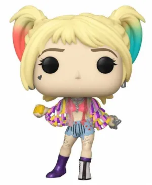 AVES DE PRESA FIG 9CM POP HARLEY QUINN (CAUTION TAPE)                      