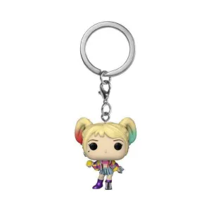 AVES DE PRESA LLAVERO POCKET POP 4CM HARLEY QUINN (CAUTION TAPE)           