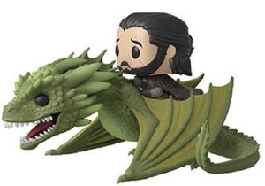 JUEGO DE TRONOS FIG 25CM POP JON NIEVE MONTADO EN RHAEGAL                  