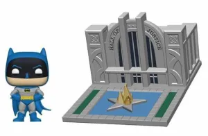 BATMAN 80TH FIG 9CM POP BATMAN Y HALL OF JUSTICE                           
