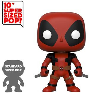 DEADPOOL FIGURA SUPER SIZED POP! VINYL TWO SWORD RED DEADPOOL 25 CM