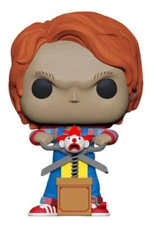 CHUCKY EL MUÑECO DIABÓLICO FIGURA POP! PELÍCULAS VINILO CHUCKY CON BUDDY Y TIJERAS GIGANTES 9 CM