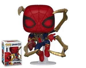 VENGADORES ENDGAME FIG 9CM POP IRON SPIDER CON NANO GAUNTLET               