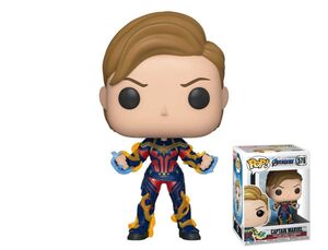 VENGADORES ENDGAME FIG 9CM POP CAPITANA MARVEL CON NUEVO PEINADO           