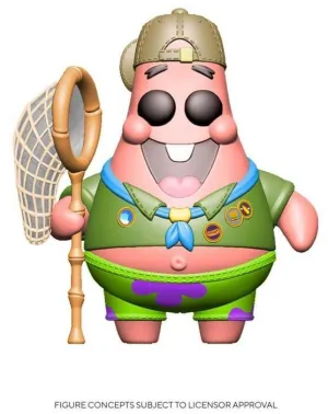 BOB ESPONJA 2020 FIG 9CM POP PATRICIO CON EQUIPO DE CAMPAMENTO             