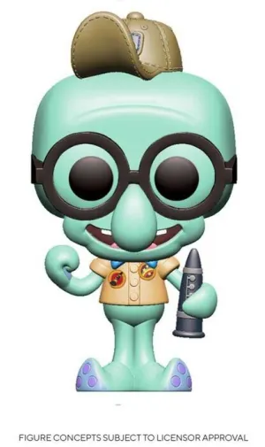 BOB ESPONJA 2020 FIG 9CM POP CALAMARDO CON EQUIPO DE CAMPAMENTO            