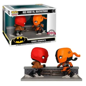 DC COMICS PACK 2 FIG 9 CM RED HOOD VS DEATHSTROKE POP! COMIC MOMENTS