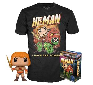 MASTERS OF THE UNIVERSE SET MINIFIGURA + CAMISETA HE-MAN M EXCLUSIVE