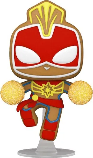 MARVEL FIGURA POP! VINYL HOLIDAY CAPITANA MARVEL 9 CM