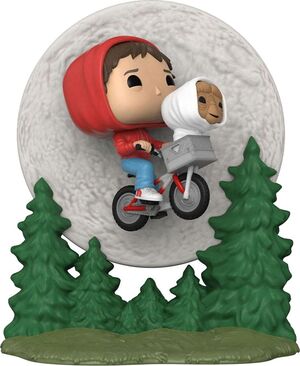 E.T. EL EXTRATERRESTRE POP! MOMENT VINYL FIGURA ELLIOT Y ET VOLANDO (BRILLA EN LA OSCURIDAD) 9 CM