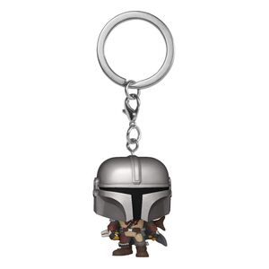 STAR WARS THE MANDALORIAN LLAVERO POCKET POP! VINYL MANDALORIANO 4 CM