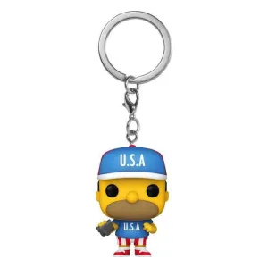 LOS SIMPSON LLAVERO POCKET POP 4CM USA HOMMER                              