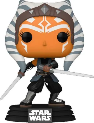 STAR WARS THE MANDALORIAN FIGURA POP! VINYL 9CM AHSOKA CON SABLE
