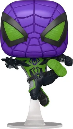 SPIDERMAN MILES MORALES POP! GAMES VINYL FIGURA MILES MORALES PURPLE SUIT 9 CM (METALLIC)