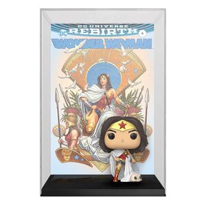 DC REBIRTH POP! COMIC COVER VINYL FIGURA 80TH WONDER WOMAN (REBIRTH) EN TRONO 9 CM