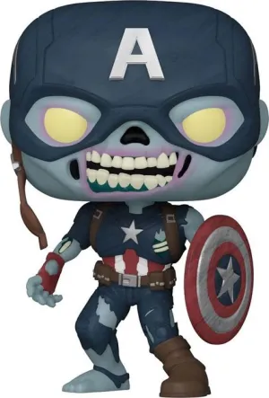 ¿QUÉ PASARÍA SI...? POP! TV VINYL FIGURA ZOMBIE CAPITÁN AMÉRICA 9 CM
