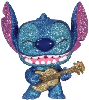 LILO Y STITCH POP! VINYL FIGURA STITCH CON UKELELE (DIAMANTE) 9 CM