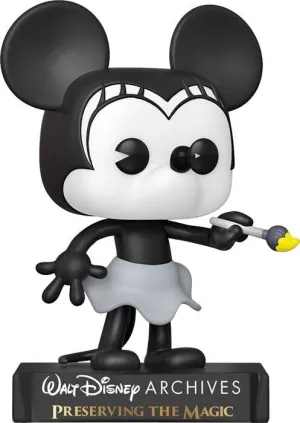 DISNEY FIGURA POP! VINYL MINNIE MOUSE - PLANE CRAZY MINNIE (1928) 9 CM