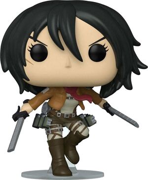 ATAQUE A LOS TITANES FIGURA POP! ANIMATION VINYL MIKASA ACKERMAN CON ESPADAS 9 CM