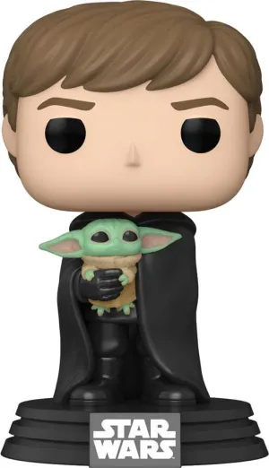 STAR WARS THE MANDALORIAN FIGURA POP! TV VINYL LUKE CON BABY YODA 9 CM