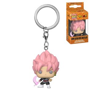 DRAGON BALL SUPER LLAVERO POCKET POP! VINYL SUPER SAIYAN ROSA GOKU NEGRO CON TRL SCYTHE 4 CM