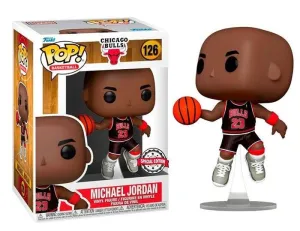 NBA POP! SPORTS VINYL FIGURA BULLS MICHAEL JORDAN CON JORDANS (CAMISETA NEGRA) 9 CM EDICIÓN ESPECIAL