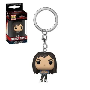 DOCTOR STRANGE EN EL MULTIVERSO DE LA LOCURA LLAVERO POCKET POP! VINYL AMERICA CHAVEZ 4 CM