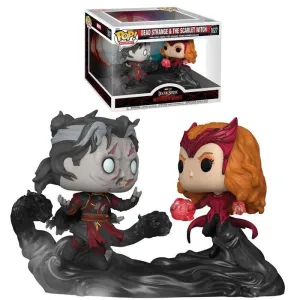 DOCTOR STRANGE EN EL MULTIVERSO DE LA LOCURA PACK DE 2 POP MOMENT! VINYL FIGURAS DEAD STRANGE & THE SCARLET WITCH 9 CM