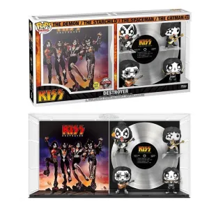 KISS PACK DE 4 FIGURAS POP! ALBUMS VINYL DESTROYER GITD 9 CM