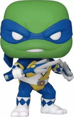 TORTUGAS NINJA POWER RANGERS POP! MOVIES VINYL FIGURA LEONARDO EDICION LIMITADA 9 CM