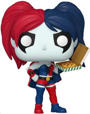 DC COMICS: HARLEY QUINN TAKEOVER FIGURA POP! HEROES VINYL HARLEY WITH PIZZA 9 CM