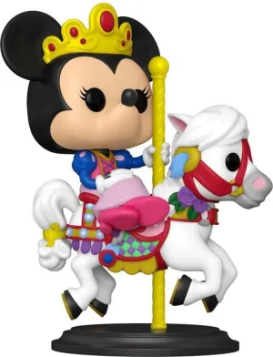 WALT DISNEY WORD 50TH ANNIVERSARY POP! DISNEY VINYL FIGURA MINNIE MOUSE EN CARRUSEL REAL DEL PRÍNCIPE AZUL 9 CM