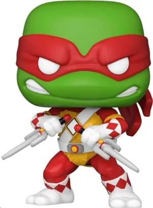 TORTUGAS NINJA POWER RANGERS POP! MOVIES VINYL FIGURA RAPHAEL EDICION LIMITADA 9 CM