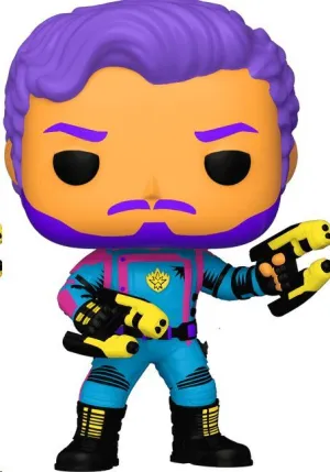 GUARDIANES DE LA GALAXIA VOL. 3 POP! VINYL FIGURA STARLORD BLACK LIGHT EXCLUSIVO 9 CM