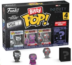 MARVEL PACK DE 4 FIGURAS BITTY POP! VINYL IRON MAN 2,5 CM