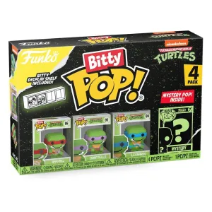 LAS TORTUGAS NINJA PACK 4 FIGURAS BITTY POP! VINYL 8-BIT 2,5 CM