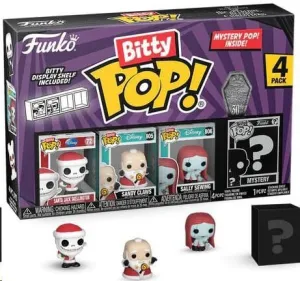 PESADILLA ANTES DE NAVIDAD PACK DE 4 FIGURAS BITTY POP! VINYL SANTA JACK 2,5 CM