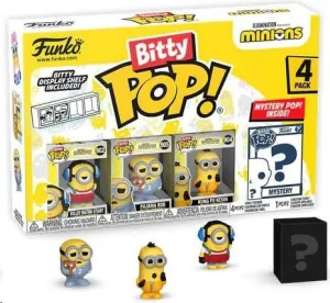 MINIONS PACK DE 4 FIGURAS BITTY POP! VINYL ROLLER SKATING STUART 2,5 CM