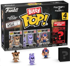 FIVE NIGHTS AT FREDDY'S PACK DE 4 FIGURAS BITTY POP! VINYL FREDDY 2,5 CM