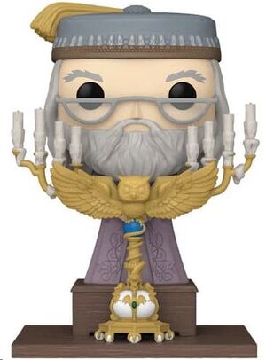 HARRY POTTER POP! DELUXE VINYL FIGURA DELUXE DUMBLEDORE W/PODIUM 12 CM