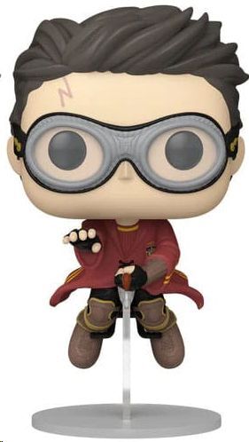 HARRY POTTER FIGURA POP! MOVIES VINYL HARRY W/BROOM(QUIDDITCH) 9 CM