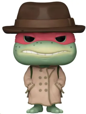 TORTUGAS NINJA POP! MOVIES VINYL FIGURA RAPHAEL CON ABRIGO Y SOMBRERO 9 CM
